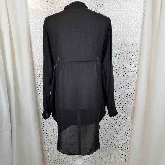 UO Silence & Noise Sheer Button Up Cut-Out Dress - Picture 5 of 8